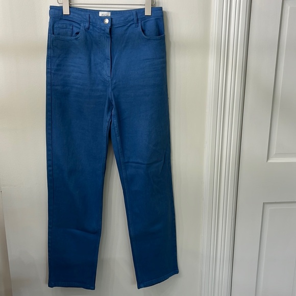 Wilfred Free Blue Twill Cotton Pant - Picture 1 of 4